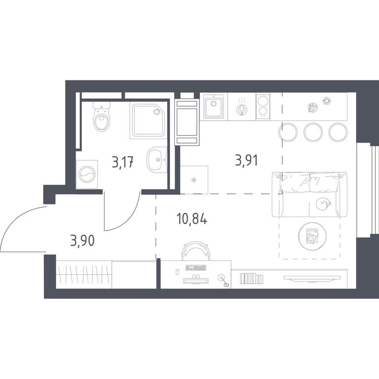 Apartment Sale, 21.82 sq. m. at Bolshoe Putilkovo, Prostornaya ulitsa, 1, Putilkovo Village, Krasnogorsk City District, Moscow Region, Russia #1 Apartment Sale, 21.82 sq. m. at Bolshoe Putilkovo, Prostornaya ulitsa, 1, Putilkovo Village, Krasnogorsk City District, Moscow Region, Russia #1