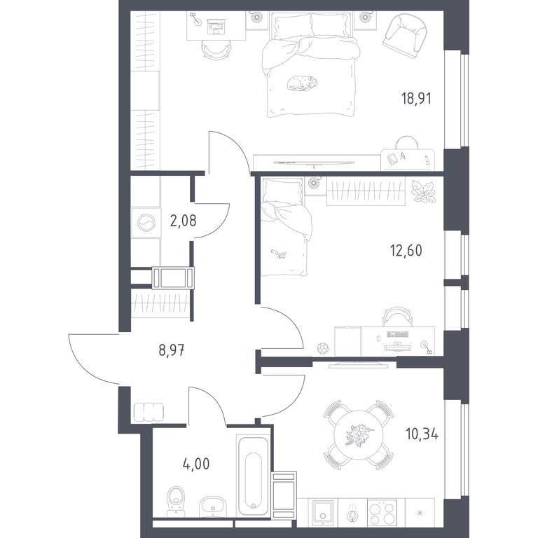 1-BD Apartment Sale, 56.9 sq. m. at Bolshoe Putilkovo, Prostornaya ulitsa, 1, Putilkovo Village, Krasnogorsk City District, Moscow Region, Russia #1 1-BD Apartment Sale, 56.9 sq. m. at Bolshoe Putilkovo, Prostornaya ulitsa, 1, Putilkovo Village, Krasnogorsk City District, Moscow Region, Russia #1