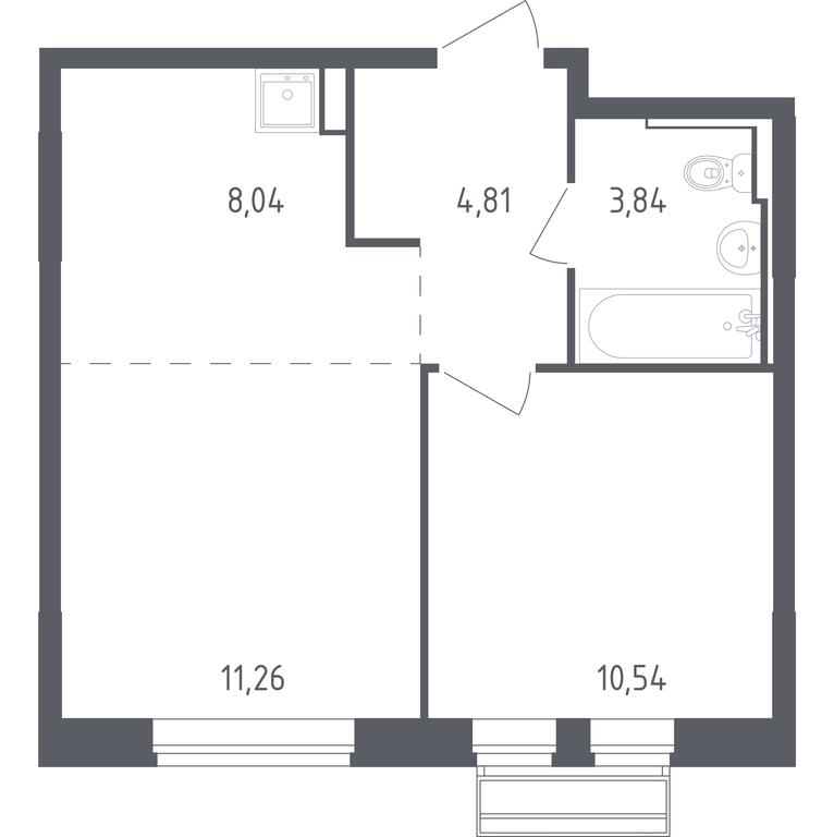 Apartment Sale, 38.49 sq. m. at Rublevskiy Kvartal, Laykovo Green Quarter, zhiloy kompleks Gorod-sobytiye Laykovo, selo Laykovo, Odintsovskiy City District, Moscow Region, Russia #1