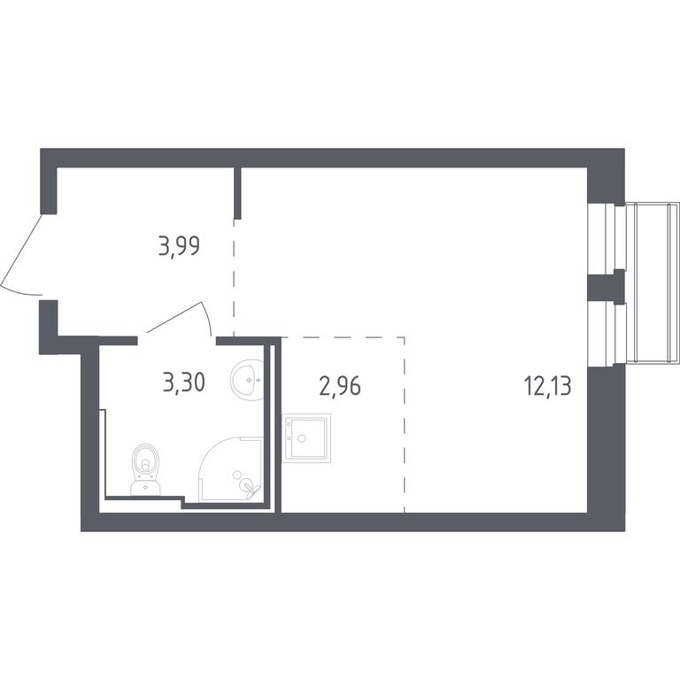 Apartment Sale, 22.38 sq. m. at Rublevskiy Kvartal, Laykovo Green Quarter, zhiloy kompleks Gorod-sobytiye Laykovo, selo Laykovo, Odintsovskiy City District, Moscow Region, Russia #1