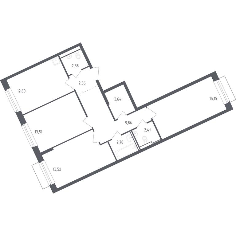 2-BD Apartment Sale, 78.51 sq. m. at Rublevskiy Kvartal, Laykovo Green Quarter, zhiloy kompleks Gorod-sobytiye Laykovo, selo Laykovo, Odintsovskiy City District, Moscow Region, Russia #1 2-BD Apartment Sale, 78.51 sq. m. at Rublevskiy Kvartal, Laykovo Green Quarter, zhiloy kompleks Gorod-sobytiye Laykovo, selo Laykovo, Odintsovskiy City District, Moscow Region, Russia #1