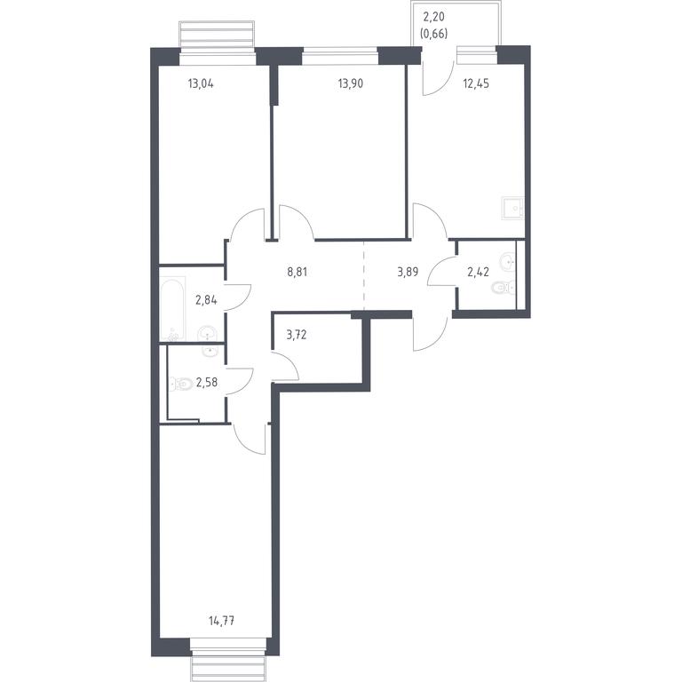 2-BD Apartment Sale, 79.08 sq. m. at Rublevskiy Kvartal, Laykovo Green Quarter, zhiloy kompleks Gorod-sobytiye Laykovo, selo Laykovo, Odintsovskiy City District, Moscow Region, Russia #1 2-BD Apartment Sale, 79.08 sq. m. at Rublevskiy Kvartal, Laykovo Green Quarter, zhiloy kompleks Gorod-sobytiye Laykovo, selo Laykovo, Odintsovskiy City District, Moscow Region, Russia #1