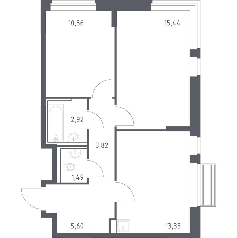 1-BD Apartment Sale, 53.16 sq. m. at Rublevskiy Kvartal, Laykovo Green Quarter, zhiloy kompleks Gorod-sobytiye Laykovo, selo Laykovo, Odintsovskiy City District, Moscow Region, Russia #1 1-BD Apartment Sale, 53.16 sq. m. at Rublevskiy Kvartal, Laykovo Green Quarter, zhiloy kompleks Gorod-sobytiye Laykovo, selo Laykovo, Odintsovskiy City District, Moscow Region, Russia #1