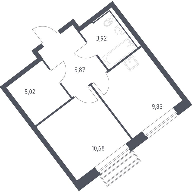 Apartment Sale, 35.34 sq. m. at Rublevskiy Kvartal, Laykovo Green Quarter, zhiloy kompleks Gorod-sobytiye Laykovo, selo Laykovo, Odintsovskiy City District, Moscow Region, Russia #1 Apartment Sale, 35.34 sq. m. at Rublevskiy Kvartal, Laykovo Green Quarter, zhiloy kompleks Gorod-sobytiye Laykovo, selo Laykovo, Odintsovskiy City District, Moscow Region, Russia #1