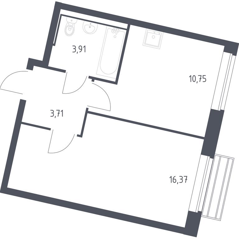 Apartment Sale, 34.74 sq. m. at Rublevskiy Kvartal, Laykovo Green Quarter, zhiloy kompleks Gorod-sobytiye Laykovo, selo Laykovo, Odintsovskiy City District, Moscow Region, Russia #1 Apartment Sale, 34.74 sq. m. at Rublevskiy Kvartal, Laykovo Green Quarter, zhiloy kompleks Gorod-sobytiye Laykovo, selo Laykovo, Odintsovskiy City District, Moscow Region, Russia #1