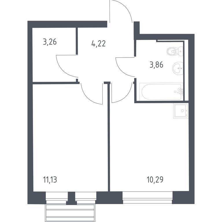 Apartment Sale, 32.76 sq. m. at Rublevskiy Kvartal, Laykovo Green Quarter, zhiloy kompleks Gorod-sobytiye Laykovo, selo Laykovo, Odintsovskiy City District, Moscow Region, Russia #1