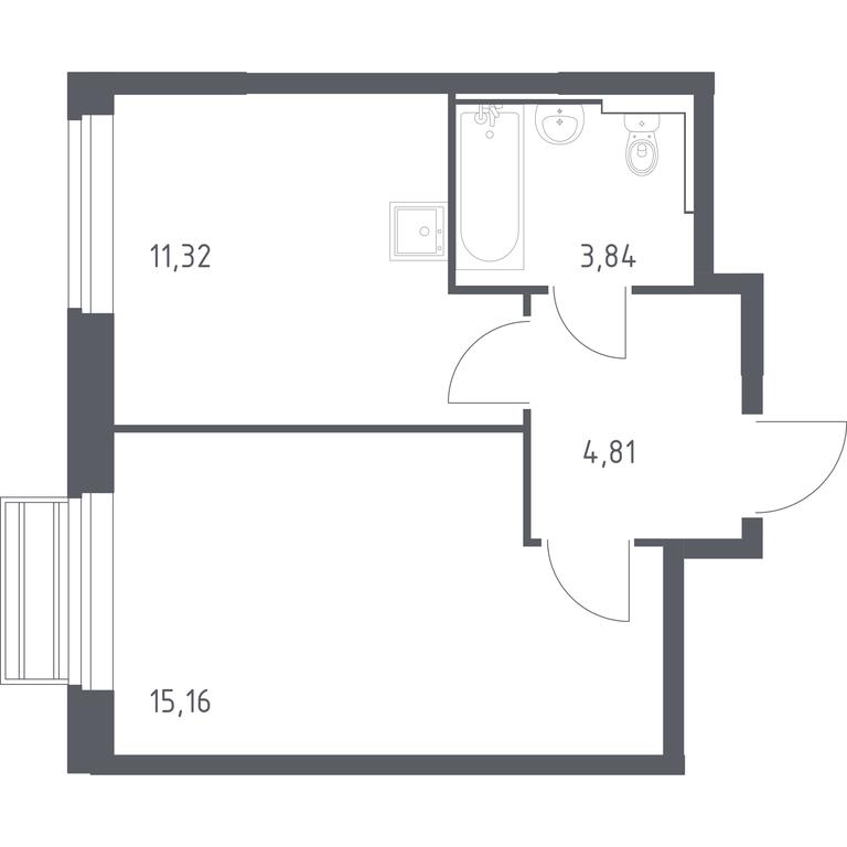 Apartment Sale, 35.13 sq. m. at Rublevskiy Kvartal, Laykovo Green Quarter, zhiloy kompleks Gorod-sobytiye Laykovo, selo Laykovo, Odintsovskiy City District, Moscow Region, Russia #1