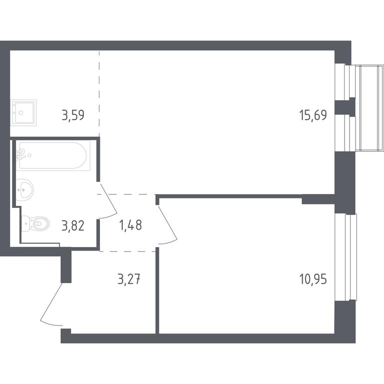 Apartment Sale, 38.8 sq. m. at Rublevskiy Kvartal, Laykovo Green Quarter, zhiloy kompleks Gorod-sobytiye Laykovo, selo Laykovo, Odintsovskiy City District, Moscow Region, Russia #1 Apartment Sale, 38.8 sq. m. at Rublevskiy Kvartal, Laykovo Green Quarter, zhiloy kompleks Gorod-sobytiye Laykovo, selo Laykovo, Odintsovskiy City District, Moscow Region, Russia #1