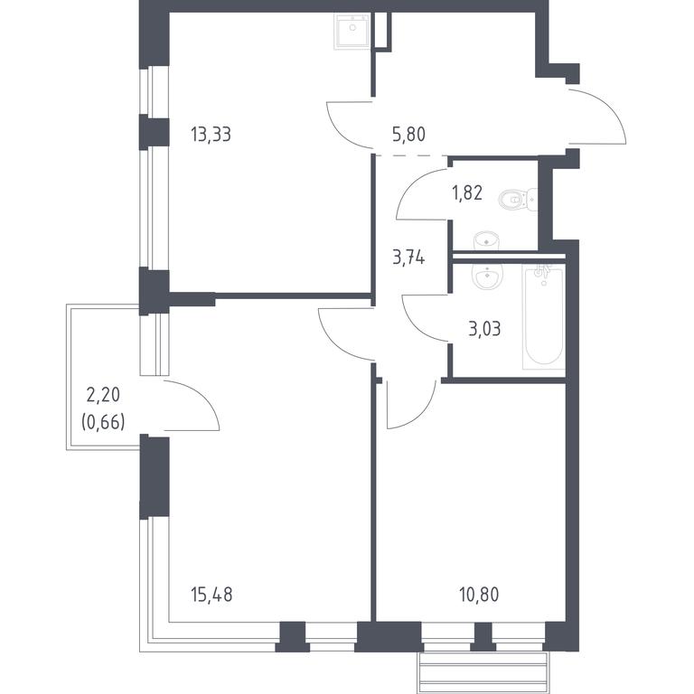 1-BD Apartment Sale, 54.66 sq. m. at Rublevskiy Kvartal, Laykovo Green Quarter, zhiloy kompleks Gorod-sobytiye Laykovo, selo Laykovo, Odintsovskiy City District, Moscow Region, Russia #1 1-BD Apartment Sale, 54.66 sq. m. at Rublevskiy Kvartal, Laykovo Green Quarter, zhiloy kompleks Gorod-sobytiye Laykovo, selo Laykovo, Odintsovskiy City District, Moscow Region, Russia #1