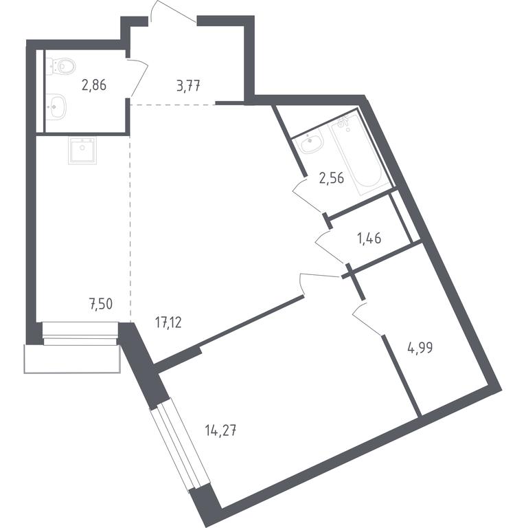Apartment Sale, 54.53 sq. m. at Rublevskiy Kvartal, Laykovo Green Quarter, zhiloy kompleks Gorod-sobytiye Laykovo, selo Laykovo, Odintsovskiy City District, Moscow Region, Russia #1 Apartment Sale, 54.53 sq. m. at Rublevskiy Kvartal, Laykovo Green Quarter, zhiloy kompleks Gorod-sobytiye Laykovo, selo Laykovo, Odintsovskiy City District, Moscow Region, Russia #1