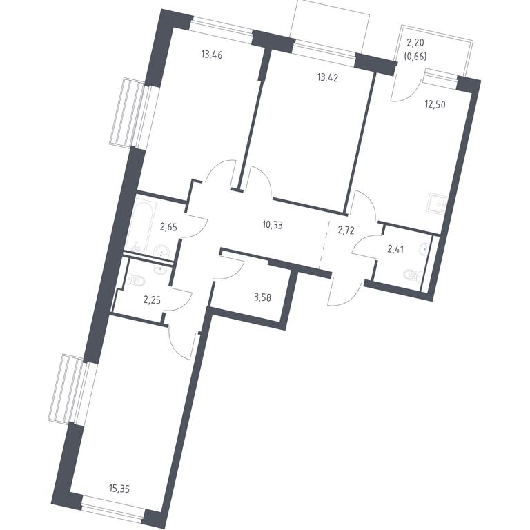 2-BD Apartment Sale, 79.33 sq. m. at Rublevskiy Kvartal, Laykovo Green Quarter, zhiloy kompleks Gorod-sobytiye Laykovo, selo Laykovo, Odintsovskiy City District, Moscow Region, Russia #1 2-BD Apartment Sale, 79.33 sq. m. at Rublevskiy Kvartal, Laykovo Green Quarter, zhiloy kompleks Gorod-sobytiye Laykovo, selo Laykovo, Odintsovskiy City District, Moscow Region, Russia #1