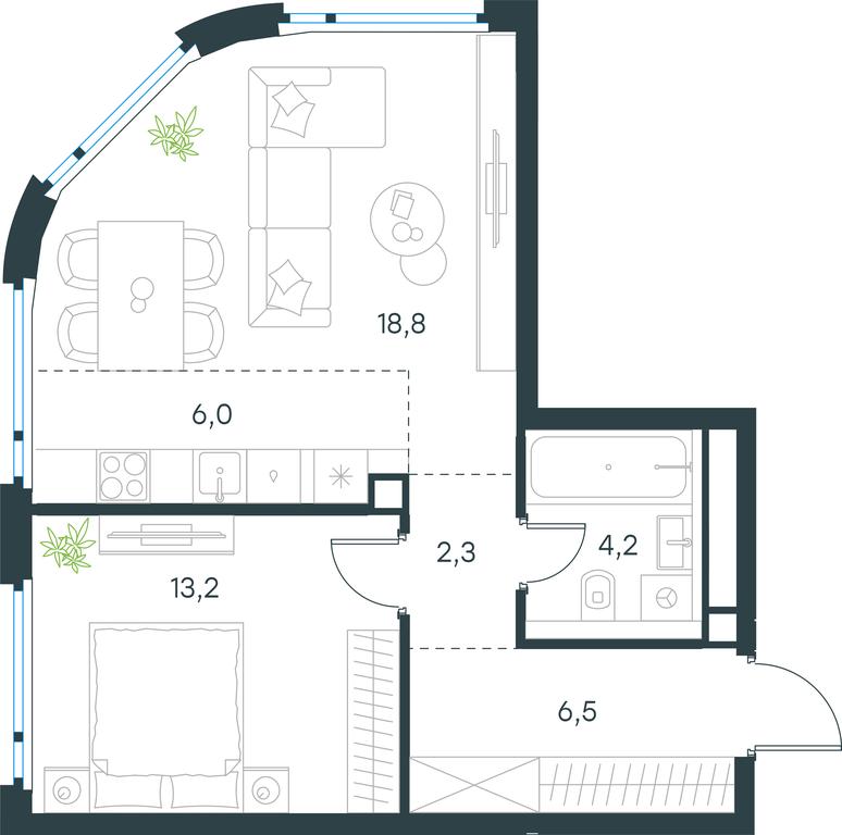 Продажа 1-комн. квартиры, 51 м² в ЖК «Левел Нижегородская», Перовское шоссе, 21с1, Москва, Россия #1 Продажа 1-комн. квартиры, 51 м² в ЖК «Левел Нижегородская», Перовское шоссе, 21с1, Москва, Россия #1