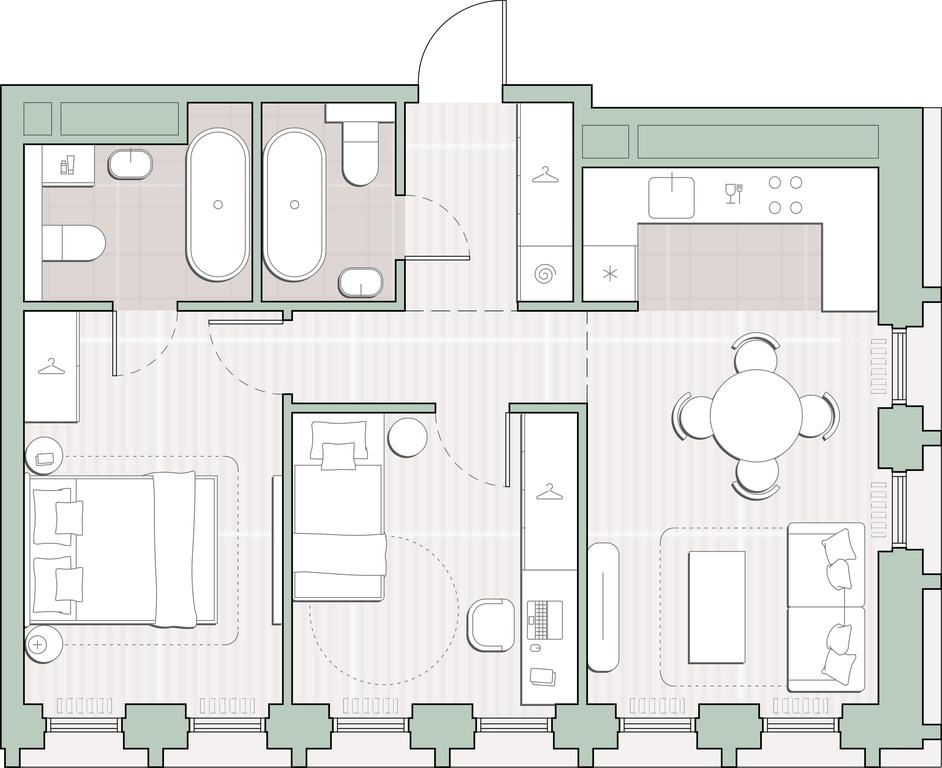 2-BD Apartment Sale, 55.85 sq. m. at Sreda na Kutuzovskom, Ivana Franko Street, Moscow, Russia #1 2-BD Apartment Sale, 55.85 sq. m. at Sreda na Kutuzovskom, Ivana Franko Street, Moscow, Russia #1