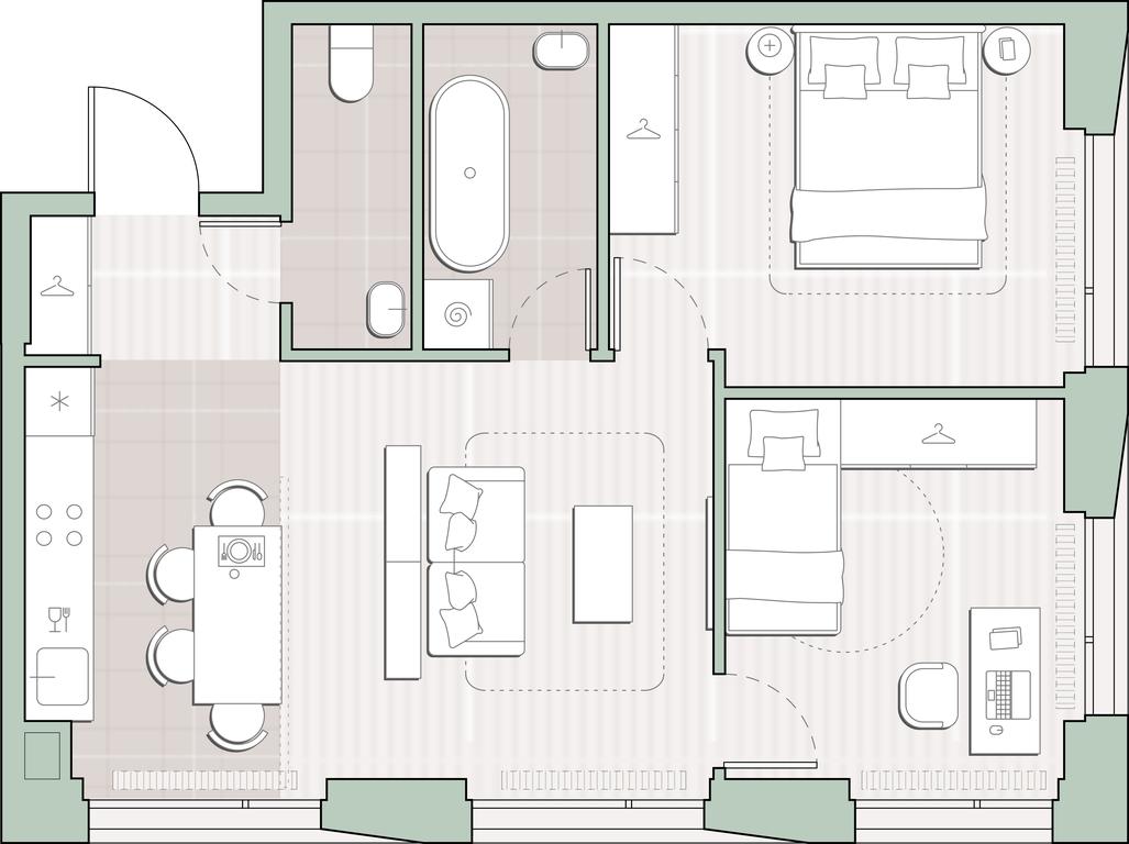 2-BD Apartment Sale, 54.6 sq. m. at Sreda na Lobachevskogo, Ochakovskoye Highway, Moscow, Russia #1 2-BD Apartment Sale, 54.6 sq. m. at Sreda na Lobachevskogo, Ochakovskoye Highway, Moscow, Russia #1