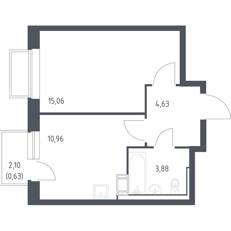 Apartment Sale, 35 sq. m. at Tomilino Park, 1-y kvartal, posyolok Zhilino-1, Lubertsy City District, Moscow Region, Russia #1