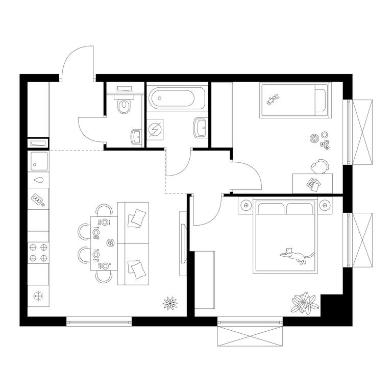 2-BD Apartment Sale, 54.1 sq. m. at Tomilinskiy Bulvar, Novaya Street, 1, Kotelniki, Moscow Region, Russia #1 2-BD Apartment Sale, 54.1 sq. m. at Tomilinskiy Bulvar, Novaya Street, 1, Kotelniki, Moscow Region, Russia #1