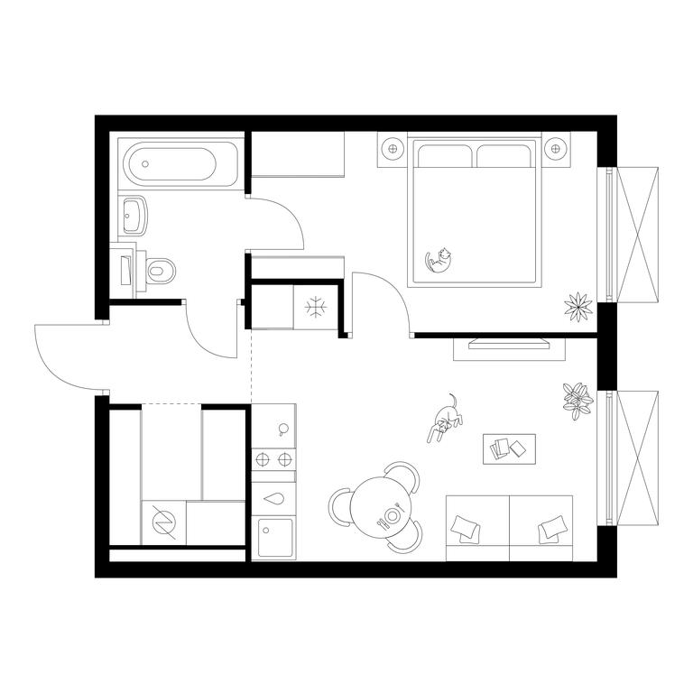 1-BD Apartment Sale, 35.6平方米 at Tomilinskiy Bulvar, Novaya Street, 1, Kotelniki, Moscow Region, Russia #1