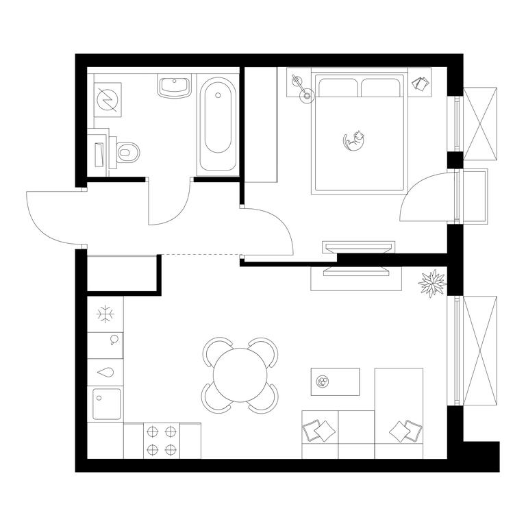 1-BD Apartment Sale, 36.7 sq. m. at Tomilinskiy Bulvar, Novaya Street, 1, Kotelniki, Moscow Region, Russia #1