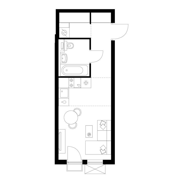 Apartment Sale, 25.5 sq. m. at Tomilinskiy Bulvar, Novaya Street, 1, Kotelniki, Moscow Region, Russia #1