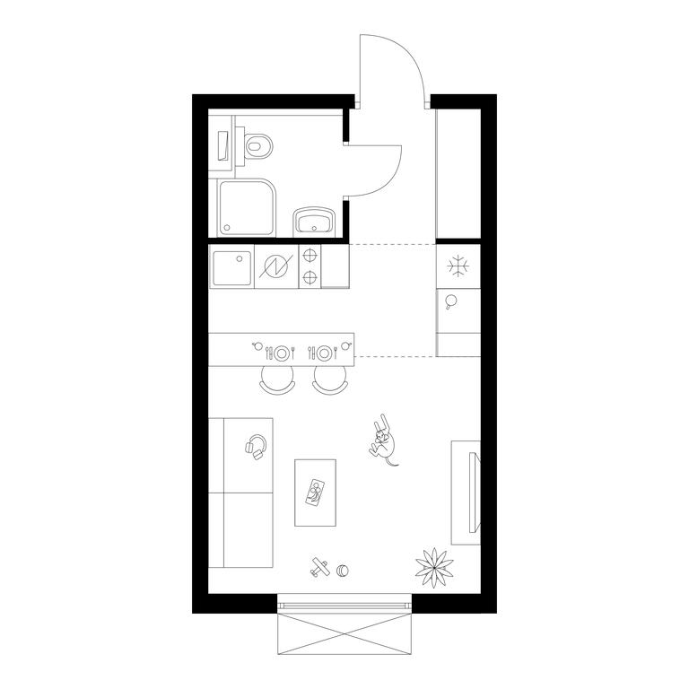 Apartment Sale, 23平方米 at Tomilinskiy Bulvar, Novaya Street, 1, Kotelniki, Moscow Region, Russia #1