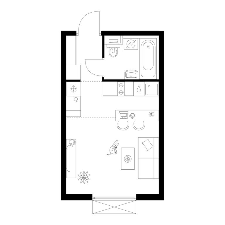 Apartment Sale, 23.9平方米 at Tomilinskiy Bulvar, Novaya Street, 1, Kotelniki, Moscow Region, Russia #1