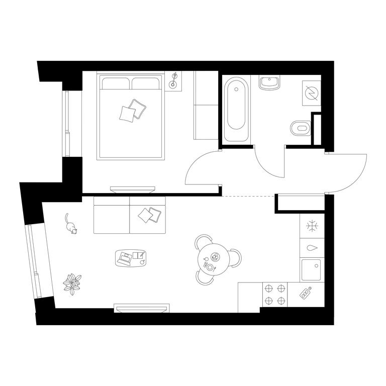 1-BD Apartment Sale, 34.9 sq. m. at Salarevo Park, Salaryevskaya Street, 8к1, Moskovskiy Settlement, Moscow, Russia #1 1-BD Apartment Sale, 34.9 sq. m. at Salarevo Park, Salaryevskaya Street, 8к1, Moskovskiy Settlement, Moscow, Russia #1