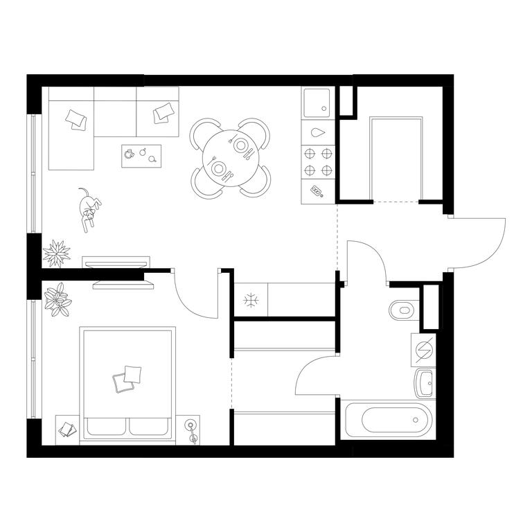 1-BD Apartment Sale, 41.8平方米 at Kavkazskiy Bulvar 51, Kavkazsky Boulevard, 51с3, Moscow, Russia #1 1-BD Apartment Sale, 41.8平方米 at Kavkazskiy Bulvar 51, Kavkazsky Boulevard, 51с3, Moscow, Russia #1