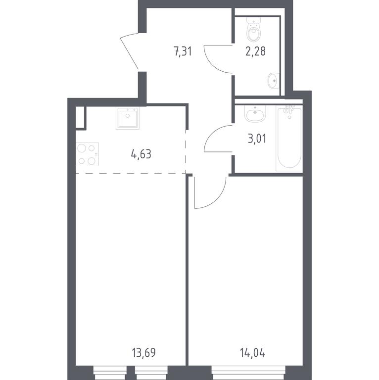 Apartment Sale, 44.96 sq. m. at Ostafevo, Ostafyevskoe Highway, 12к1, Ryazanovskoe Settlement, Moscow, Russia #1 Apartment Sale, 44.96 sq. m. at Ostafevo, Ostafyevskoe Highway, 12к1, Ryazanovskoe Settlement, Moscow, Russia #1