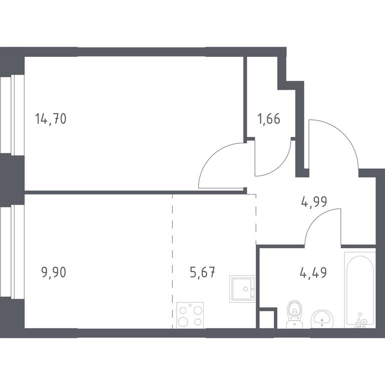 Apartment Sale, 41.41 sq. m. at Eko Bunino, prospekt Kuprina, 34к1, Sosenskoye Settlement, Moscow, Russia #1 Apartment Sale, 41.41 sq. m. at Eko Bunino, prospekt Kuprina, 34к1, Sosenskoye Settlement, Moscow, Russia #1