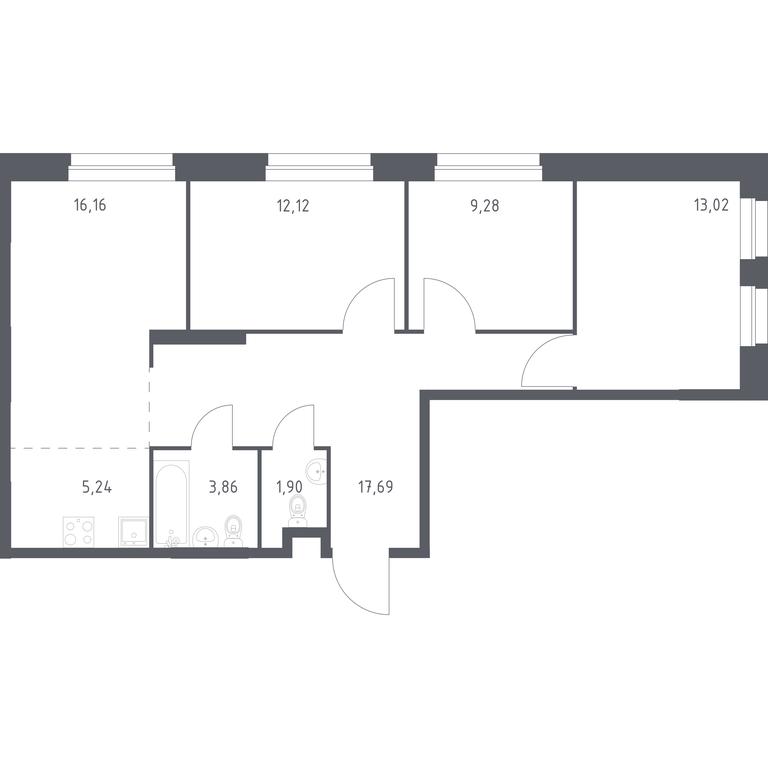 1-BD Apartment Sale, 79.27 sq. m. at Eko Bunino, prospekt Kuprina, 34к1, Sosenskoye Settlement, Moscow, Russia #1 1-BD Apartment Sale, 79.27 sq. m. at Eko Bunino, prospekt Kuprina, 34к1, Sosenskoye Settlement, Moscow, Russia #1