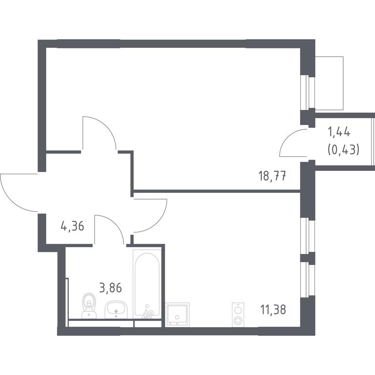 Apartment Sale, 38.8 sq. m. at Mytishchi Park, Silikatnaya ulitsa, 41к3, Mytischi, Moscow Region, Russia #1 Apartment Sale, 38.8 sq. m. at Mytishchi Park, Silikatnaya ulitsa, 41к3, Mytischi, Moscow Region, Russia #1