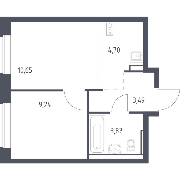 Apartment Sale, 32.63 sq. m. at Egorovo Park, 1-y kvartal, posyolok Zhilino-1, Lubertsy City District, Moscow Region, Russia #1 Apartment Sale, 32.63 sq. m. at Egorovo Park, 1-y kvartal, posyolok Zhilino-1, Lubertsy City District, Moscow Region, Russia #1