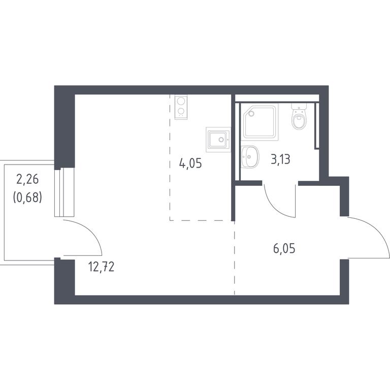 Apartment Sale, 26.63 sq. m. at Egorovo Park, 1-y kvartal, posyolok Zhilino-1, Lubertsy City District, Moscow Region, Russia #1 Apartment Sale, 26.63 sq. m. at Egorovo Park, 1-y kvartal, posyolok Zhilino-1, Lubertsy City District, Moscow Region, Russia #1