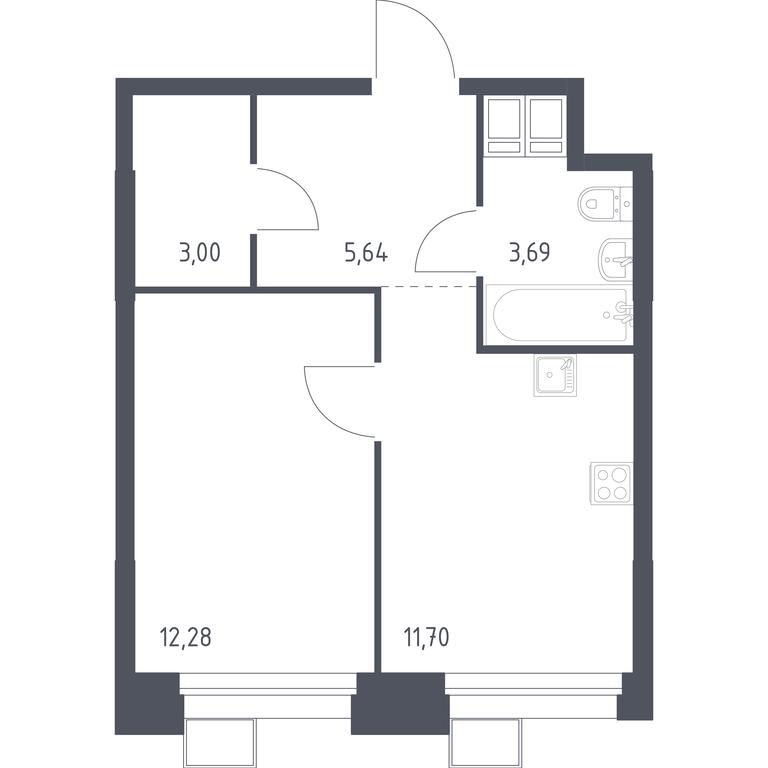 Apartment Sale, 36.22平方米 at Troparevo Park, Kiyevskoye shosse, 21-y kilometr, 3с4, Mosrentgen Settlement, Moscow, Russia #1 Apartment Sale, 36.22平方米 at Troparevo Park, Kiyevskoye shosse, 21-y kilometr, 3с4, Mosrentgen Settlement, Moscow, Russia #1