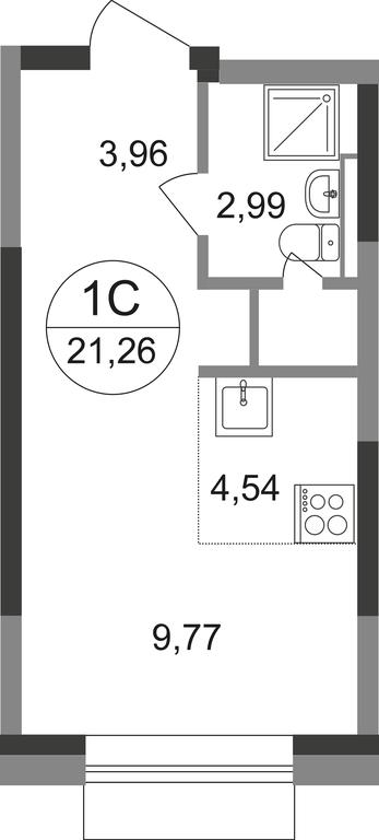 Apartment Sale, 21.26平方米 at Novograd Pavlino, Kosinskoye shosse, 2, Novoye Pavlino Microdistrict, Balashikha, Moscow Region, Russia #1 Apartment Sale, 21.26平方米 at Novograd Pavlino, Kosinskoye shosse, 2, Novoye Pavlino Microdistrict, Balashikha, Moscow Region, Russia #1