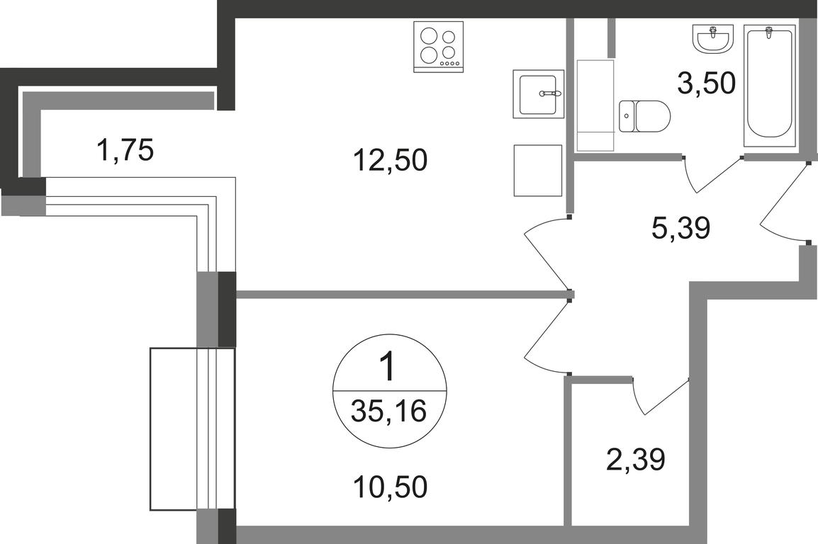 Apartment Sale, 35.15平方米 at Novograd Pavlino, Kosinskoye shosse, 2, Novoye Pavlino Microdistrict, Balashikha, Moscow Region, Russia #1 Apartment Sale, 35.15平方米 at Novograd Pavlino, Kosinskoye shosse, 2, Novoye Pavlino Microdistrict, Balashikha, Moscow Region, Russia #1