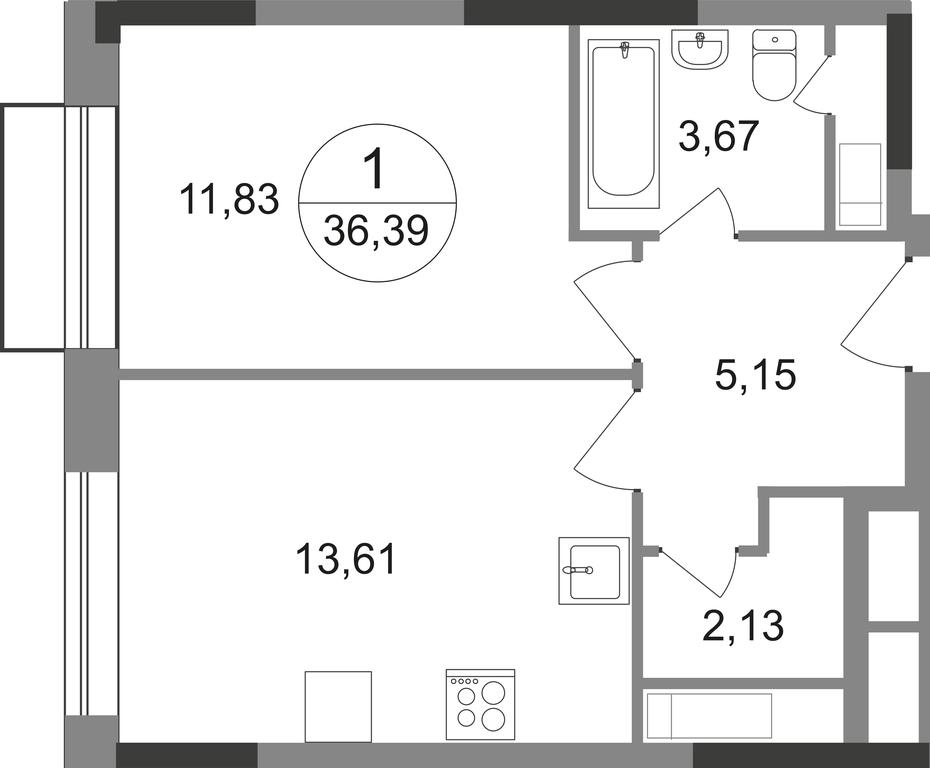 Apartment Sale, 36.39 sq. m. at Novograd Pavlino, Kosinskoye shosse, 2, Novoye Pavlino Microdistrict, Balashikha, Moscow Region, Russia #1 Apartment Sale, 36.39 sq. m. at Novograd Pavlino, Kosinskoye shosse, 2, Novoye Pavlino Microdistrict, Balashikha, Moscow Region, Russia #1