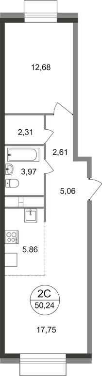 2-BD Apartment Sale, 50.24平方米 at Novograd Pavlino, Kosinskoye shosse, 2, Novoye Pavlino Microdistrict, Balashikha, Moscow Region, Russia #1 2-BD Apartment Sale, 50.24平方米 at Novograd Pavlino, Kosinskoye shosse, 2, Novoye Pavlino Microdistrict, Balashikha, Moscow Region, Russia #1