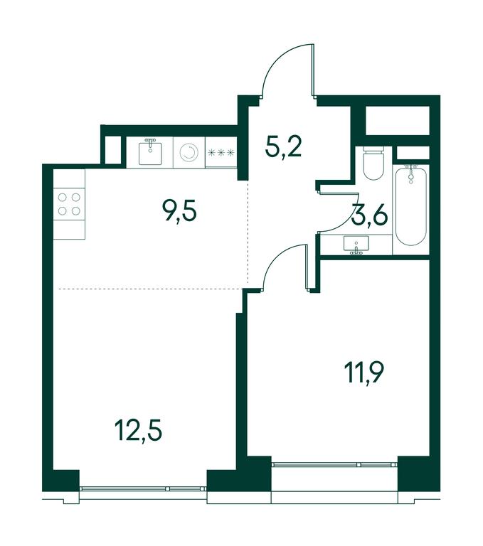 1-BD Apartment Sale, 42.7 sq. m. at Primavera, Volokolamskoye Highway, вл67, Moscow, Russia #1 1-BD Apartment Sale, 42.7 sq. m. at Primavera, Volokolamskoye Highway, вл67, Moscow, Russia #1