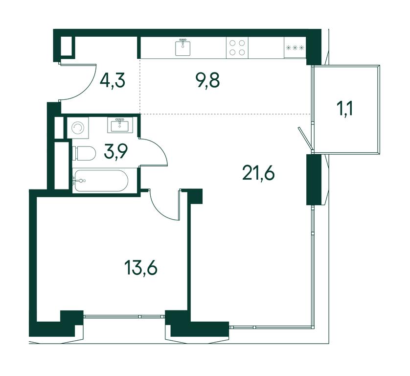 1-BD Apartment Sale, 54.3 sq. m. at Primavera, Volokolamskoye Highway, вл67, Moscow, Russia #1 1-BD Apartment Sale, 54.3 sq. m. at Primavera, Volokolamskoye Highway, вл67, Moscow, Russia #1