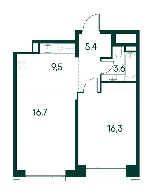 1-BD Apartment Sale, 51.5 sq. m. at Primavera, Volokolamskoye Highway, вл67, Moscow, Russia #1