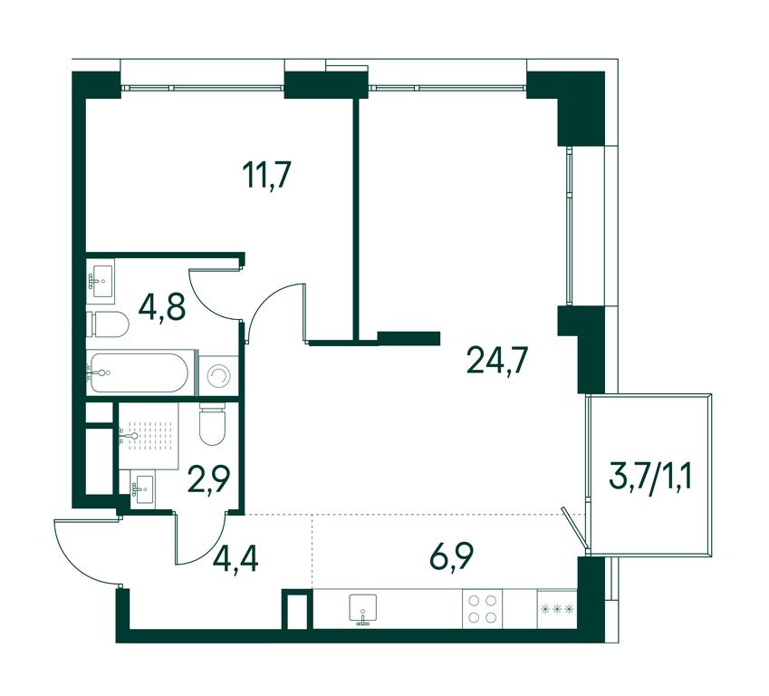 1-BD Apartment Sale, 56.5平方米 at Primavera, Volokolamskoye Highway, вл67, Moscow, Russia #2 1-BD Apartment Sale, 56.5平方米 at Primavera, Volokolamskoye Highway, вл67, Moscow, Russia #2