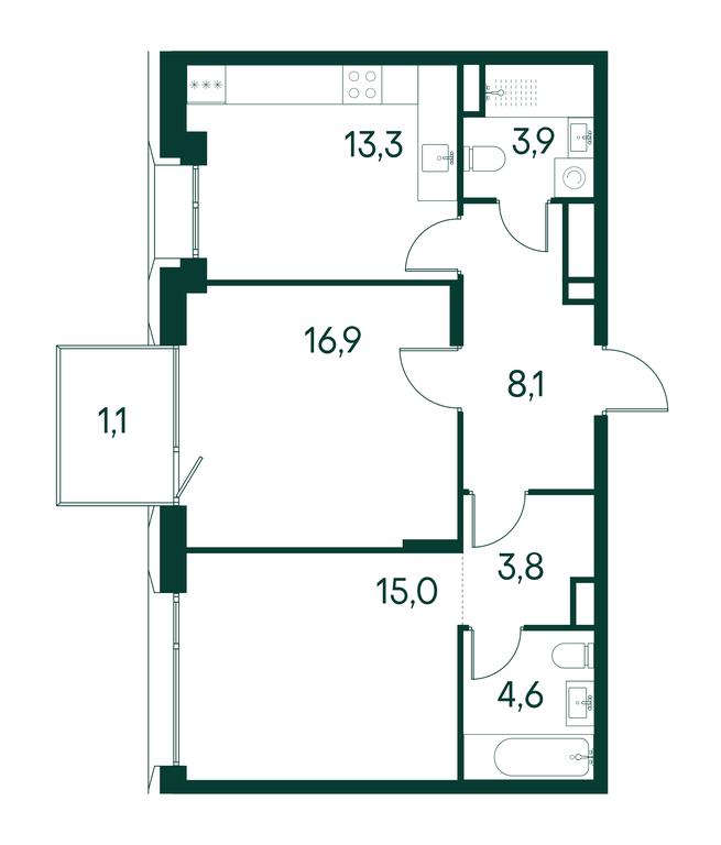 2-BD Apartment Sale, 66.7平方米 at Primavera, Volokolamskoye Highway, вл67, Moscow, Russia #1 2-BD Apartment Sale, 66.7平方米 at Primavera, Volokolamskoye Highway, вл67, Moscow, Russia #1