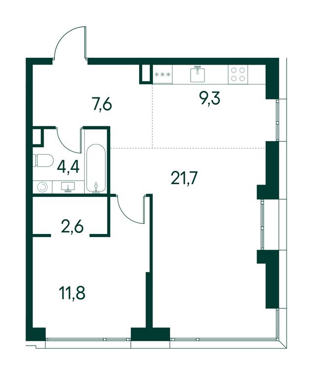 1-BD Apartment Sale, 57.4 sq. m. at Primavera, Volokolamskoye Highway, вл67, Moscow, Russia #1 1-BD Apartment Sale, 57.4 sq. m. at Primavera, Volokolamskoye Highway, вл67, Moscow, Russia #1