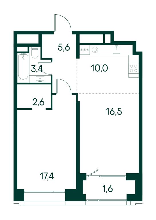 1-BD Apartment Sale, 57.3 sq. m. at Primavera, Volokolamskoye Highway, вл67, Moscow, Russia #1 1-BD Apartment Sale, 57.3 sq. m. at Primavera, Volokolamskoye Highway, вл67, Moscow, Russia #1