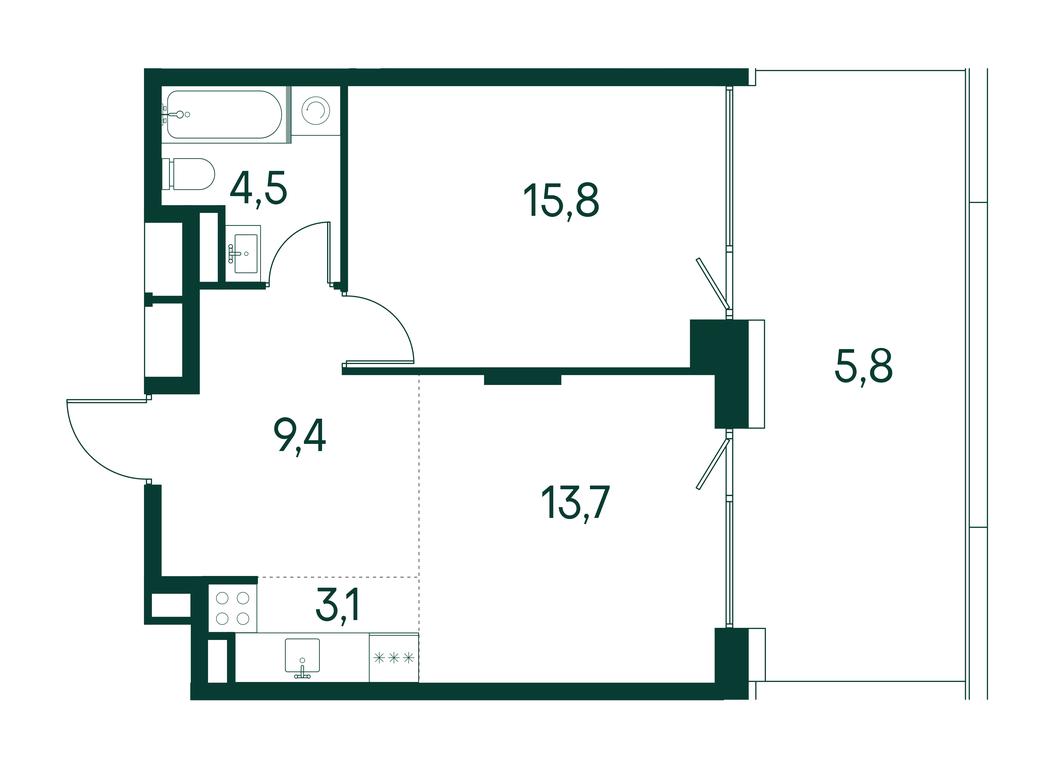 1-BD Apartment Sale, 52.3 sq. m. at Primavera, Volokolamskoye Highway, вл67, Moscow, Russia #1 1-BD Apartment Sale, 52.3 sq. m. at Primavera, Volokolamskoye Highway, вл67, Moscow, Russia #1