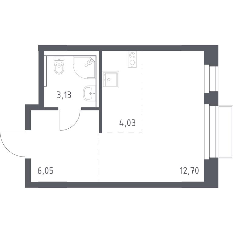 Apartment Sale, 25.91平方米 at Novoe Vnukovo, kvartal № 38, Kokoshkino Settlement, Moscow, Russia #1 Apartment Sale, 25.91平方米 at Novoe Vnukovo, kvartal № 38, Kokoshkino Settlement, Moscow, Russia #1