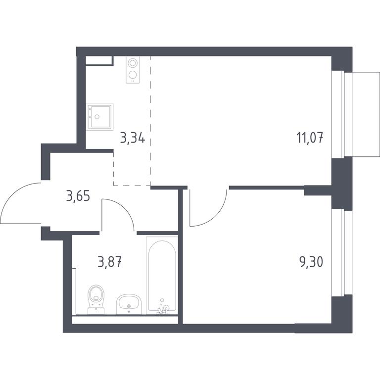 Apartment Sale, 31.23平方米 at Novoe Vnukovo, kvartal № 38, Kokoshkino Settlement, Moscow, Russia #1 Apartment Sale, 31.23平方米 at Novoe Vnukovo, kvartal № 38, Kokoshkino Settlement, Moscow, Russia #1
