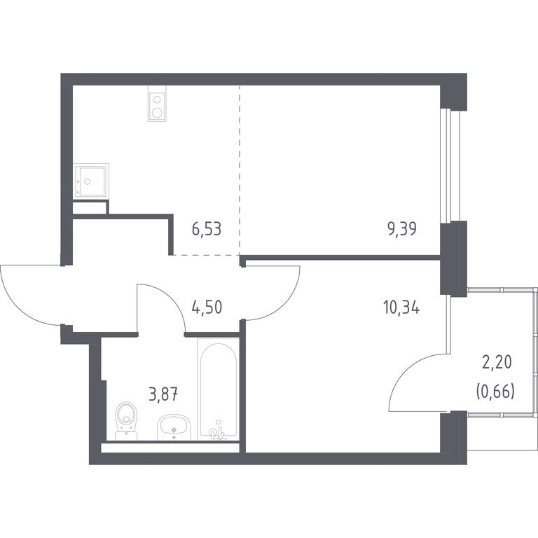 Apartment Sale, 35.29 sq. m. at Novoe Vnukovo, kvartal № 38, Kokoshkino Settlement, Moscow, Russia #1