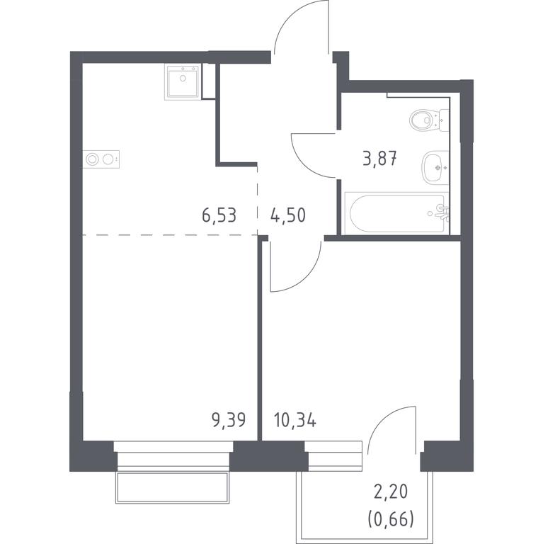 Apartment Sale, 35.29平方米 at Novoe Vnukovo, kvartal № 38, Kokoshkino Settlement, Moscow, Russia #1 Apartment Sale, 35.29平方米 at Novoe Vnukovo, kvartal № 38, Kokoshkino Settlement, Moscow, Russia #1